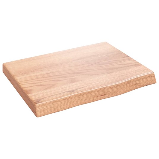 vidaXL Vegghylle lysebrun 40x30x4 cm behandlet heltre eik