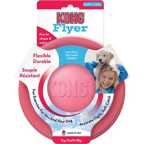 Kong Puppy Flyer Frisbee Hundeleke (2 Farger) Rosa