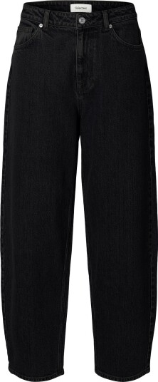 Selected Slwbarrel Bea Kori Hw Jeans Noos Black 25 x 32