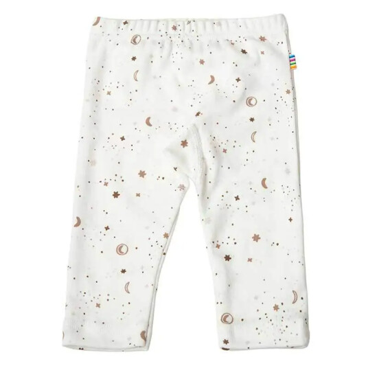 Leggings hvit ?kologisk bomull med trykk - NIGHTSKY | Baby SPAR 30% | Joha Leggings Hvid AOP | størrelse 100 | 100% Organisk bomull30