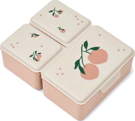 LIEWOOD Driss Mønstret Matboks, Peach me/Sea shell