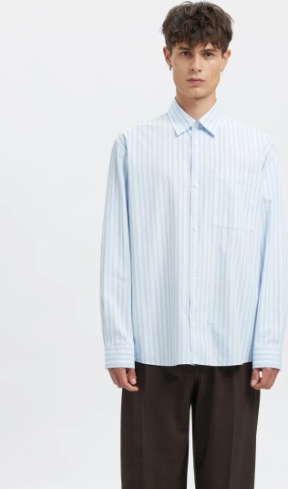 Annarr Anraslund Dobby Ls Shirt   Blue   S