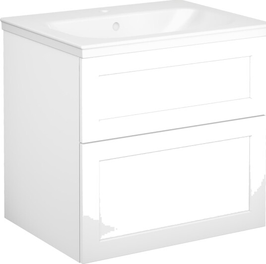 Gustavsberg Artic Kommodepakke rammedør hvit 60 cm Baderom Gustavsberg Artic Kommodepakke rammedør hvit 60 cm Baderom