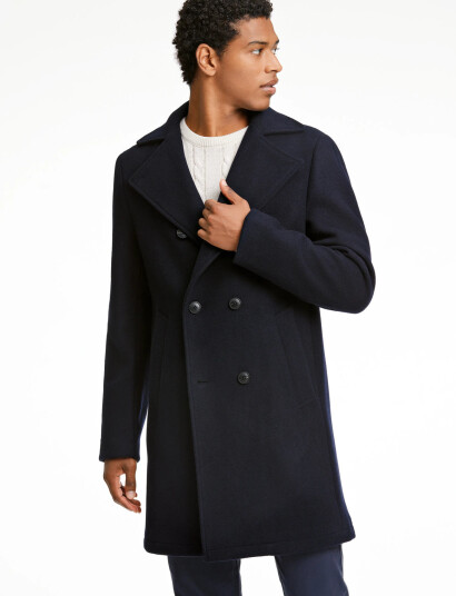 Lindbergh Recycled Pea Coat - Navy - M