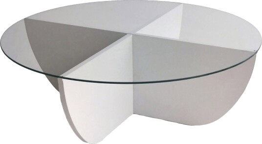 Vellavie Sofabord 90x30x90 cm Rundt - Hvit