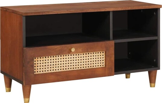 TV skap Brun 80 x 33,5 x 46 cm Massiv mango tre TV skap Brun 80 x 33,5 x 46 cm Massiv mango tre