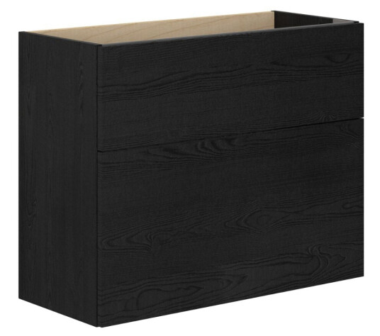Dansani Inzo Servantskap 2sk B60-80xh64xd35cm, Slim - Glatt Svart eik / 80cm