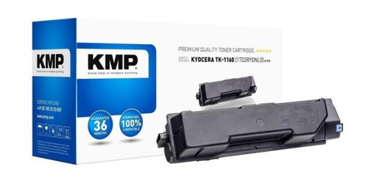 KMP K-T77 - black - toner cartridge (alternative for: Kyocera TK-1160 Kyocera 1T02RY0NL0) - Laser toner Svart