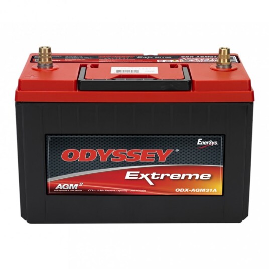 ODYSSEY 31A-PC2150T AGM Batteri 12V 100AH 1150CCA (330x173x246mm) + venstre (SAE pol) ODYSSEY 31A-PC2150T AGM Batteri 12V 100AH 1150CCA (330x173x246mm) + venstre (SAE pol)