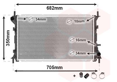 Radiator VAN WEZEL 18002265 Radiator VAN WEZEL 18002265