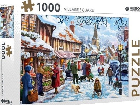 Rebo Publishers Jigsaw puzzle Village Square 1000 pcs. 2D Puslespill Rebo Publishers Jigsaw puzzle Village Square 1000 pcs. 2D Puslespill