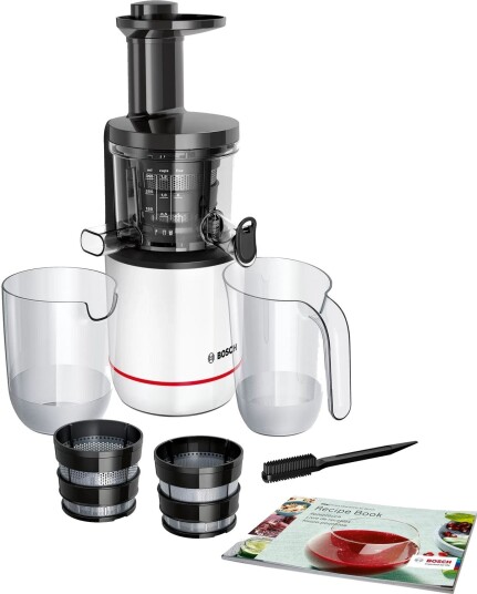Bosch MESM500W Slow Juicer - 150W - Svart/Hvit