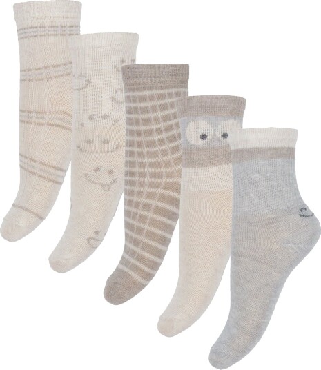 Minymo Socks W. Pattern (5-Pack) - Multi/patterned - 23\26