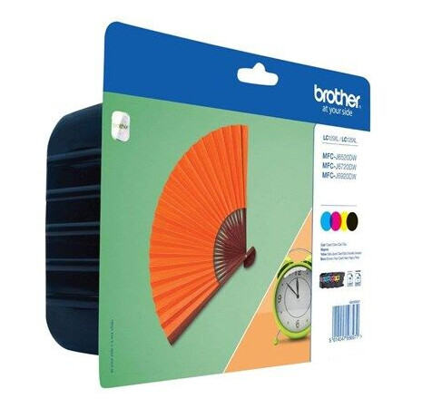 Brother LC129XLVALBP / LC 129XLVALBP Value Pack 4-Pack Ink - Blekkpatron Blå