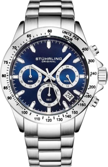 Stührling Original Herreklokke 3960.2 Aquadiver Blå/Stål Ø42 mm Stührling Original Herreklokke 3960.2 Aquadiver Blå/Stål Ø42 mm