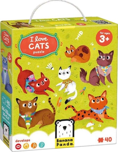 Banana Panda Puslespill 30 Brikker 3+ År I Love Cats