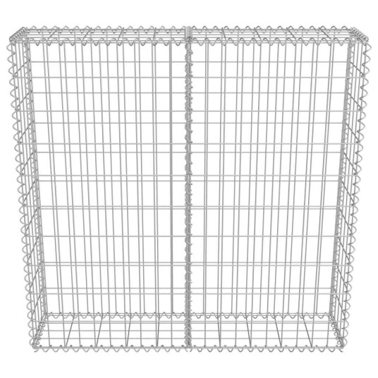 Gabion med deksler galvanisert stål 100x20x100 cm