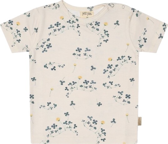 Petit Piao T skjorte   Blomster Trykk   Clover   Petit Piao   1 år 80   T skjorte   Beige