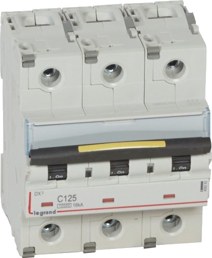 Legrand DX³ MCB automatsikring C125 3P 4.5M 10/16kA