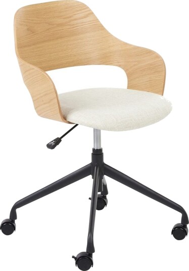 Kontorstol Novato - Lyst tre, beige