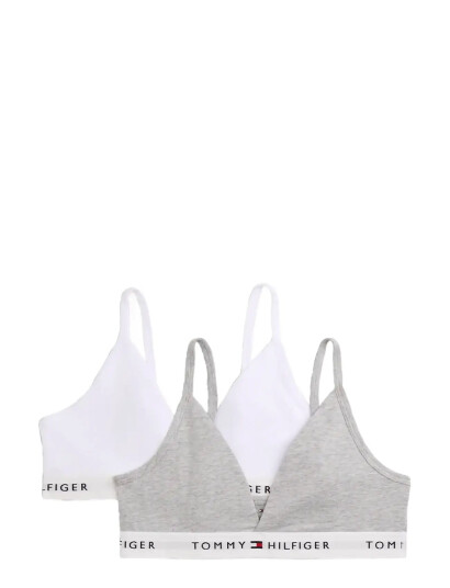 Tommy Hilfiger 2 Pk Triangle Bralette White 128-140