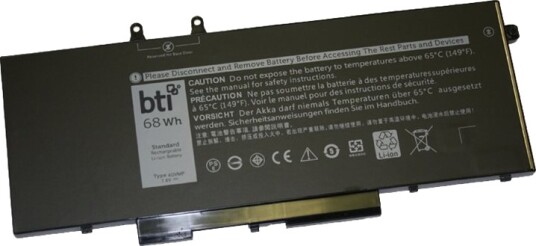 Bti Batteri Til Bærbar Pc Litiumpolymer 4-Cellers 8500 Mah 65 Wh 4GVMP-BTI