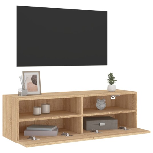 vidaXL Vegghengt TV-benk sonoma eik 100x30x30 cm konstruert tre 8721012254701