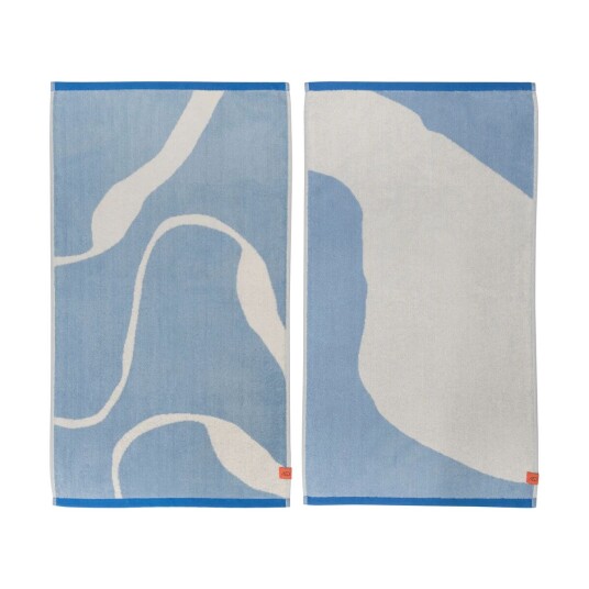 Mette Ditmer Nova Arte håndkle 50 x 90 cm 2-pakning Light blue-offwhite Mette Ditmer Nova Arte håndkle 50 x 90 cm 2-pakning Light blue-offwhite