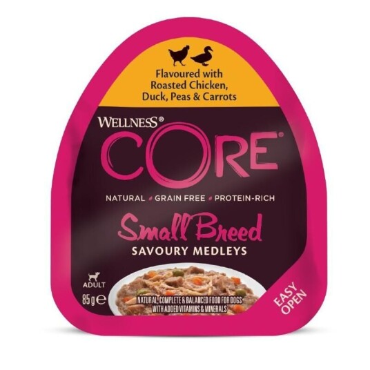 CORE Våtfôr til hund Små Raser Kylling & And med Grønnsaker 85 g