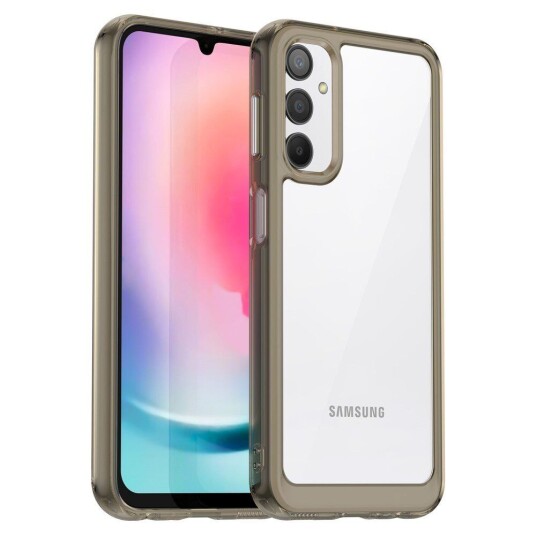 INCOVER Samsung Galaxy A24 Deksel Acrylic Combo - Gjennomsiktig / Grå