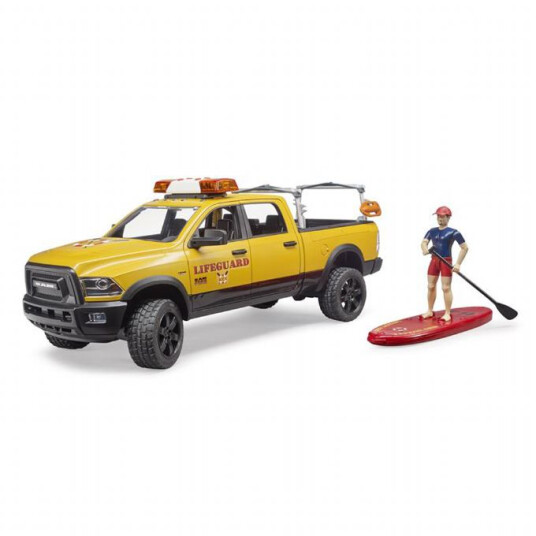 Bruder Lifeguard Pickup Truck Med Figur Bruder Figur Og Bil Med Lyd 2506