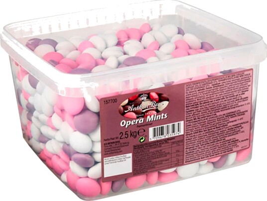 ERT Godis Bulk Anthon Berg Opera Mints Storpakning - 2,5 kg ERT Godis Bulk Anthon Berg Opera Mints Storpakning - 2,5 kg