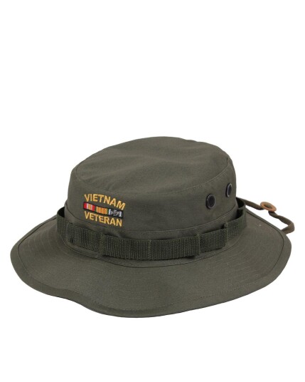 Rothco Boonie / Bully Hat med Vietnam-veteranbroderi Olive Grønn, Oliven Rothco Boonie / Bully Hat med Vietnam-veteranbroderi Olive Grønn, Oliven