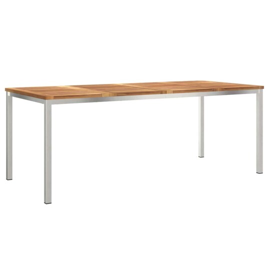 Hagespisesett 9 pcs Solid teakwood & rustfritt stål