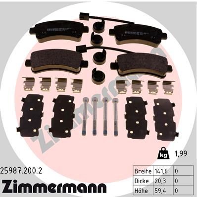 Bremseklosser ZIMMERMANN 25987.200.2 Bremseklosser ZIMMERMANN 25987.200.2