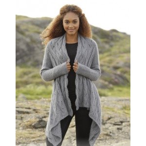 Winter Bird by DROPS Design Jakke Strikkeoppskrift str. S XXXL Small