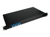 Lanview - Koblingspanel - rackmonterbar - LC Duplex SM X 6 - svart - 1U - 19