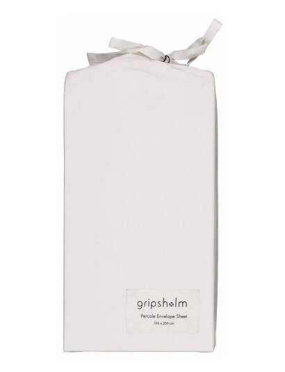 Gripsholm Envelope Sheet Percale 105X200Cm White 105X200 Cm White 105X200CM