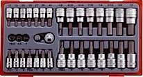 Teng Tools Topp- Og Bitssett Med 1/4" Og 3/8" Feste TTBS35 35 Deler