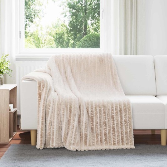 vidaXL Kastepledd 6 pcs Beige 200 x 150 cm Fleece