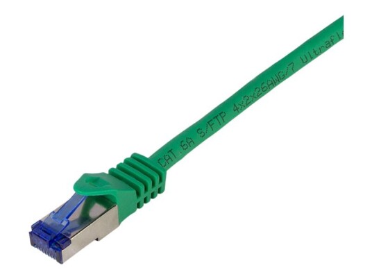 Logilink Professional Ultraflex Koblingskabel Rj-45 Hann Til Rj-45 Hann 5 M 6 Mm S/Ftp Cat 7 Kabel / Cat 6A Kontakter Halogenfri Formstøpt Uten Hindringer Grønn Ral 6024