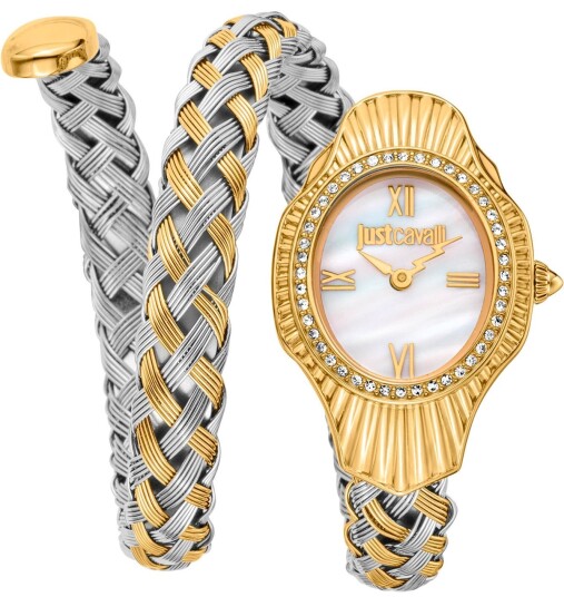 Just Cavalli Dameklokke JC1L305M0055 Signature Snake Just Cavalli Dameklokke JC1L305M0055 Signature Snake