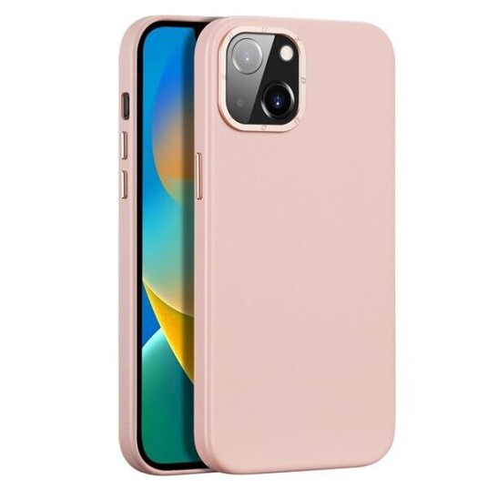 Dux Ducis iPhone 14 Plus DUX DUCIS Grit Elegant Kunstskinn Bakdeksel - MagSafe-kompatibel - Rosa