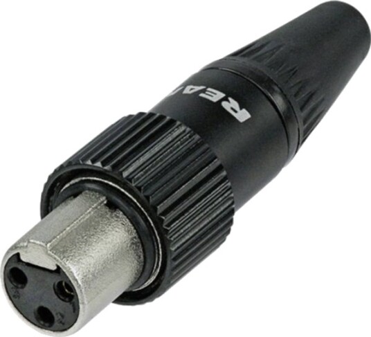 Rean Av Rt3fct-B Mini-Xlr-Kontakt Rett 3-Polet Sort 1 Stk
