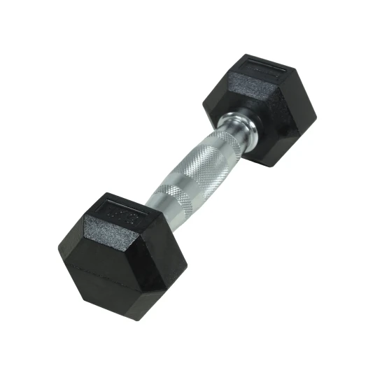 Crossmaxx Hexagon Manual 1 kg Laget av støpejern belagt med gummi Riflet håndtak for godt grep For crossfit og styrketrening