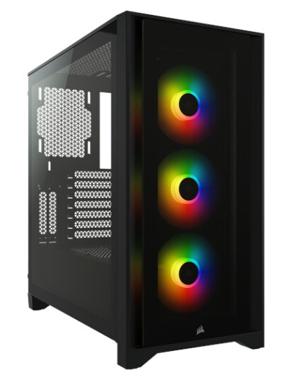Corsair iCUE 4000X TG - Black - Kabinett - Miditower - Svart Corsair iCUE 4000X TG - Black - Kabinett - Miditower - Svart