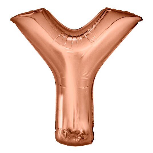 Amscan International Bokstavballong Roségull Metallic - Bokstaven Y