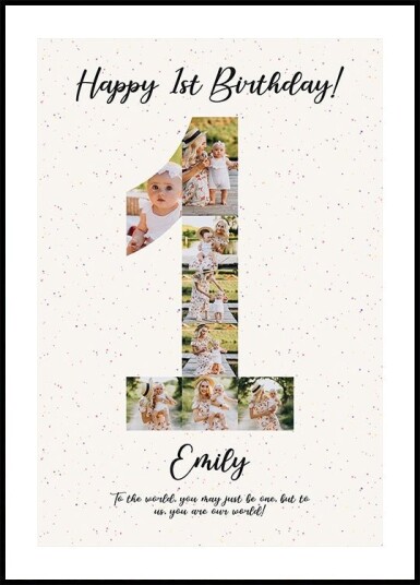 Happy 1st Birthday Personal Plakat Plakat / 70x100cm