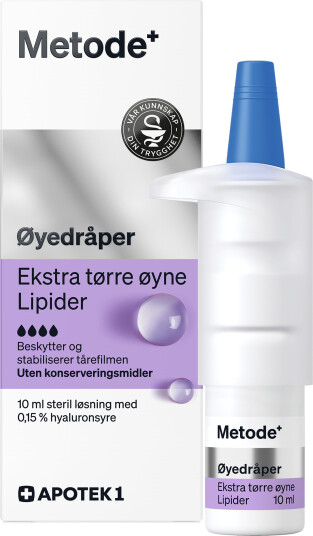 Metode Ekstra tørre øyne øyedråper med lipid 10 ml