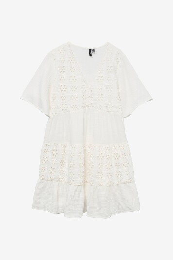 Vero Moda Kjole vmNatali 2/4 Short Dress Wvn GA Hvit